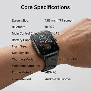 นาฬิกาสมาร์ทวอทช์ HAYLOU Sport หน้าจอสัมผัส TFT ขนาด 1.85 นิ้ว กันน้ำ IP68 วัดอัตราการเต้นของหัวใจ ตรวจจับการนอนหลับ สำหรับ Android iOS ใช้ได้ทั้งชายและหญิง - Product Image 6
