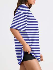 Camisetas de mujer directas de fábrica, Camiseta de algodón con estampado de logotipo personalizado para ropa de moda informal de verano - Product Image 3