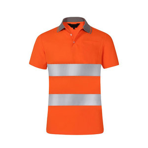 Vente en gros de vêtements de sécurité polo réfléchissant à manches courtes haute visibilité pour hommes - Product Image 3