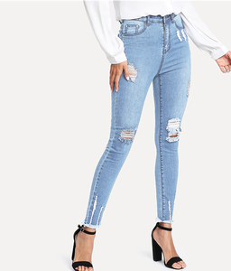 กางเกงยีนส์แฟชั่นสำหรับผู้หญิงในฤดูหนาว |   กางเกงเอวสูงทรงสกินนี่ ผ้าฝ้าย 100% สไตล์วินเทจ |   กางเกงยีนส์ลำลองใส่สบาย - Product Image 2