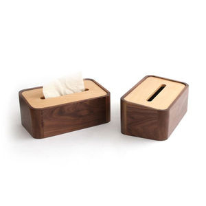 Caja de pañuelos de madera hecha a mano ecológica, caja de almacenamiento de pañuelos decorativa de diseño clásico, servilletero decorativo de mesa de Venta caliente - Product Image 3