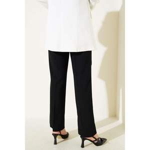 Pantalones informales negros con bolsillo de doble botón Transpirable Hip Hop y estilo cargo Patrón de camuflaje de pierna ancha Cintura media - Product Image 4