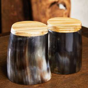 Tasse moderne en corne de buffle ange tasse à boire finition naturelle écologique réutilisable lavable à la main durable - Product Image 3