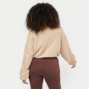 Pull en coton de haute qualité avec impression de logo personnalisé pulls pour femmes sports de gymnastique jogging course à pied blanc pour femmes recadrées - Product Image 4