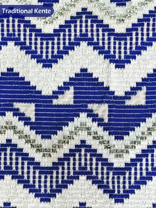 Tissu africain de qualité supérieure en coton tissé jacquard Royal Kente, pour cérémonies spéciales et mode de créateur exclusive, 51 pouces - Product Image 3