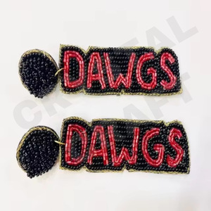 Style Vintage Orange Blanc Bleu Perlé Boucles D'oreilles pour Femmes Patriotique Mémorial De Mariage Look avec Noël Esprit De Noël - Product Image 3