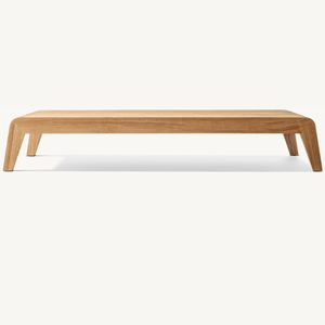 Muebles en oferta, mesa rectangular de madera de teca con estilo moderno, apta para uso en exteriores, resistente. - Product Image 2