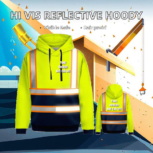 Chaqueta de Seguridad Reflectante Impermeable de Forro Polar, Ropa de Trabajo de Alta Visibilidad para Construcción de Carreteras y Control de Tráfico - Product Image 6
