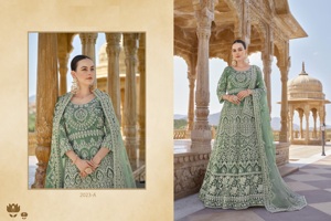 Recién llegado, vestidos Anarkali y Salwar Kameez con codificación de bordado y trabajo en piedra de exportación de India - Product Image 2