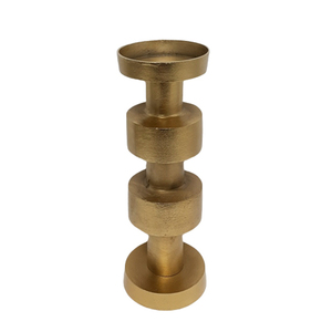 Bougie décorative en bois support de pilier marron fini Style moderne bougeoir pour mariage décor de table à la main - Product Image 2