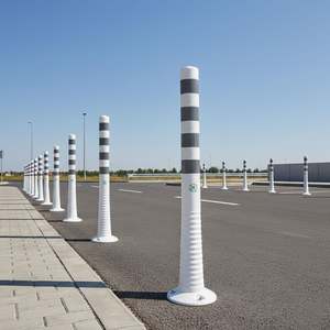 Delineateur flexible 100 x 8 cm en TPE blanc pour signalisation routière - Product Image 2