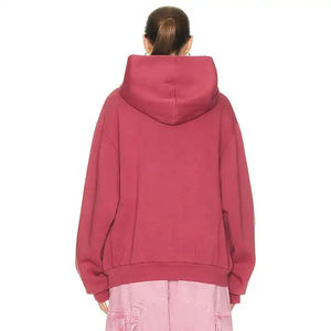 Alta calidad Plain No String Hoodie Oversized 500 Gsm Boxy Fit Pullover Cropped Hoodie Mujeres - Product Image 3