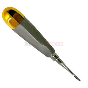 Extraction dentaire légère 3mm Extracteur de racine Manche doré Extraction dentaire allemande en acier inoxydable Instruments médicaux - Product Image 6