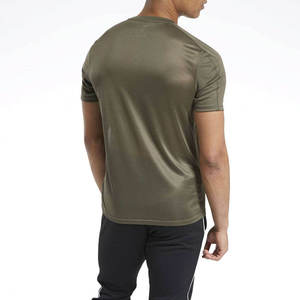 T-shirts de gymnastique pour hommes Chemises d'entraînement à manches courtes noires solides Séchage rapide Respirant Léger T-shirts de fitness Active Tight Fit Vente en gros - Product Image 2