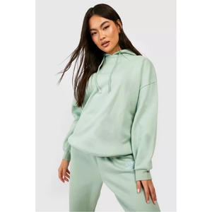 Sweats à capuche en coton épais et surdimensionné pour femmes et hommes avec logo personnalisé en éponge française vierge, épaules tombantes, appliques d'hiver unisexes - Product Image 2