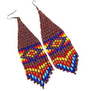 Pendientes Bordados, Pendientes de Cuentas Bordadas, Pendientes de Bordado con Cuentas, Hechos a Mano, Totalmente Personalizables - Product Image 1