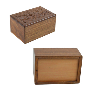 Designer Cremation Wooden Urns With Natural Wood Funeral Wood Urns Indoor Decor Urns Handcrafted Design - Product Image 1