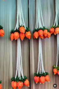 Guirnalda de perlas artificiales, brotes de loto, cuerdas colgantes, decoración de boda Multicolor, telón de fondo, Haldi Mehendi, decoraciones de festivales indios - Product Image 2