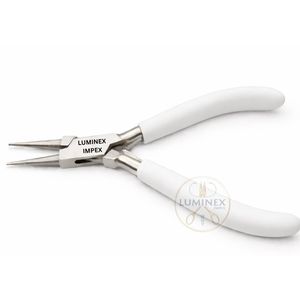 Round Nose <b>Pliers</b> 5″ Jewelry Wire Bending and Looping Tool Stainless Steel Orange Handle OEM Manufacturer - Product Image 5