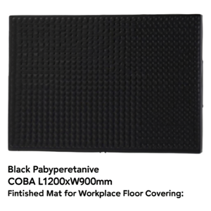Black Polyurethane COBA L1200xW900mm Finished Mat for Workplace Floor Covering - Product Image 3