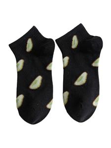 Calcetines Cortos de Punto para Mujer, Cómodos, Transpirables, Antibacterianos, con Logotipo Impreso Digital, para Uso Diario en Verano - Product Image 3