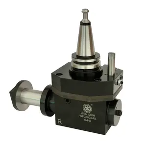 Cabezales angulares de acero CNC ISO30 para conexión a máquina, con pernos de tracción R3, distancia de posicionamiento central de 45 mm, operación manual, para aluminio y acero - Product Image 1