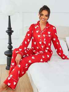 Luxury <b>Pajamas</b> <b>for</b> <b>Women</b> Sleepwear Two Piece Silk Satin <b>Pajama</b> Set Night Suit <b>for</b> Ladies - Product Image 4