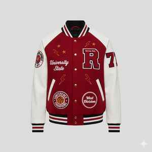 Chaqueta Universitaria Personalizada de la Mejor Calidad, Estilo Letterman, Cuerpo de Felpa de Algodón, Chaqueta Bomber de Béisbol, Uniforme Escolar o de Club, Pedido al por Mayor - Product Image 3