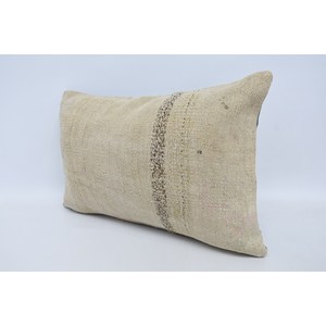 หมอนขนสัตว์งานเย็บปะสีเบจแคนธาหรูหรา16X24นิ้วแบบวินเทจผ้าหนานุ่มปักลายดีไซน์แบบชนบทสำหรับปูพื้นเครื่องนอน - Product Image 4