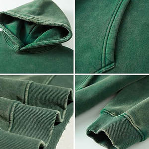 Meilleurs sweats à capuche lavés à l'acide pour hommes/sweat à capuche surdimensionné à la mode Hip Hop à épaules tombantes - Product Image 2