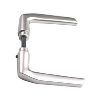 Poignée de porte moderne en aluminium finition satinée avec installation facile de haute qualité pour portes de chambre à coucher et de bureau à domicile