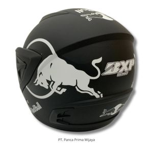 Nuevo Casco de Motocicleta Abierto JP13 RedBul de Alta Calidad |   Negro Mate Blanco |   Certificado por SNI |   Visera Ligera de Espuma ABS - Product Image 5