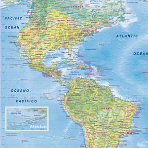 Póster del Mapa del Mundo en Formato DIN A1 Alemán, 200g, Acabado Mate - Product Image 3