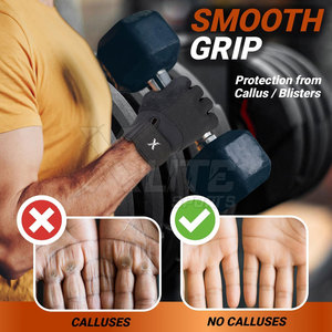 Guantes de Gimnasio Ligeros y Duraderos de Neopreno con Correa de Muñeca Ajustable Antideslizante, Diseño de Medio Dedo para Entrenamiento Físico - Product Image 5
