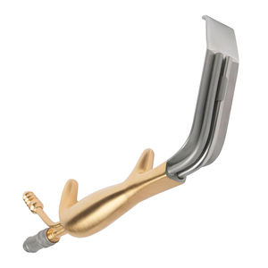 Retractor Tebbtts Retractores de mama de fibra óptica con tubo de dientes Mango chapado en oro Retractor de Cirugía de acero metálico - Product Image 3