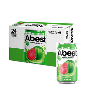Jugo de Guayaba Tropical Sin Azúcar a Precio de Mayoreo, Proveedor de Bebidas de Vietnam, 330ml x 24 Latas - Product Image 1