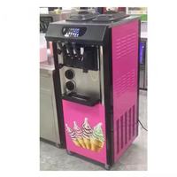 Meilleure vente mondiale machine à crème glacée de bureau machine à crème glacée molle commerciale à faible puissance petite machine à crème glacée trois couleurs