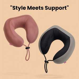Almohada de cuello de viaje en forma de U portátil personalizada, espuma viscoelástica de rebote lento, reposacabezas de coche para dormir para hombres y mujeres - Product Image 5