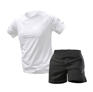 Vêtements de sport hommes course lâche séchage rapide vêtements shorts à manches courtes hommes fitness nouveau costume d'été - Product Image 4