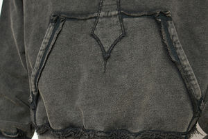 Sweat-shirts tendance 2026, vente en gros OEM, vintage, pour hommes, en polaire, écologiques, avec broderie appliquée, lavage à l'acide, lourds, délavés - Product Image 3