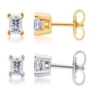 Pendiente de tuerca de moissanita de estilo único en joyería de diseño cuadrado de plata S925 para mujer Opción de regalo de uso diario con estilo - Product Image 2