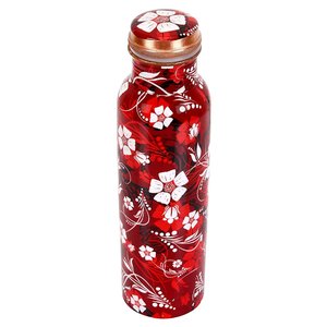 Ensemble élégant de bouteille d'eau en cuivre pur pour les voyages ayurvédiques de désintoxication et de fitness et la routine de santé quotidienne - Product Image 3