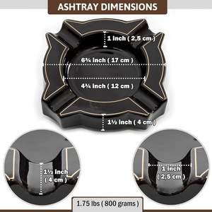 Cendrier en céramique de luxe résistant à la chaleur, fait à la main, pour la maison et le salon - Product Image 2