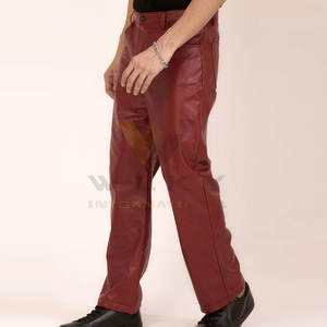 Pantalones de Cuero Premium para Hombre con Textura Suave, Corte Clásico Recto, Costuras Duraderas y Diseño Moderno para Uso Diario - Product Image 2