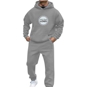 Chándales para hombre 2 piezas Waffle Hoodies Sweatsuit Sets Sports Jogging Suit Set - Product Image 3