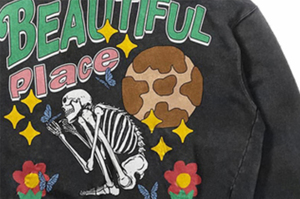 Offre Spéciale personnalisé Designer sérigraphie graphique 100% coton sans ficelle pull lourd noir recadrée à capuche hommes - Product Image 3