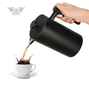 Pressa per caffè manuale da 1,5 l in acciaio inossidabile,