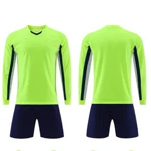 Uniformes de fútbol profesionales para hombres, ropa deportiva con cuello en V y bolsillo, incluye camisetas y pantalones cortos - Product Image 5