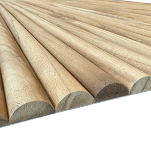 Panneaux muraux en bois cannelés modernes (mi-ronds) - Product Image 1