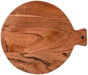 Simple Round Wooden Chopping Board With Handle Anti Slip Vegetable Cutting Board High Quality Customized Finishes Latest Arrival
